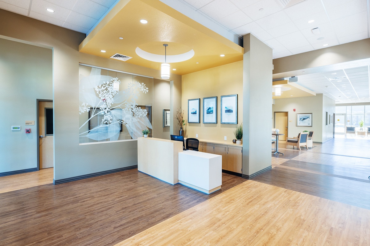 Shadelands front desk and lobby